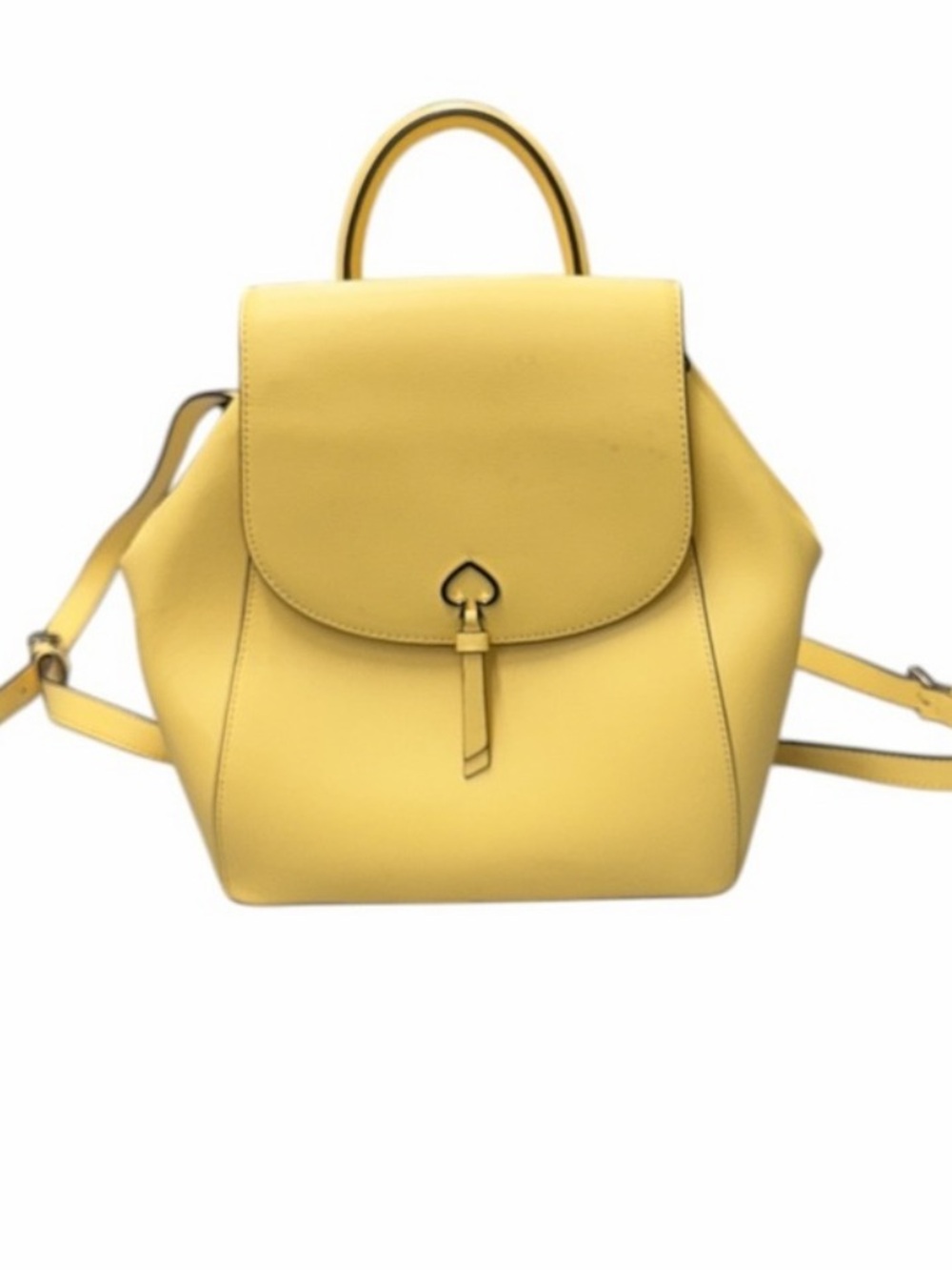 kate spade Yellow Mini Backpack with Spade Clasp